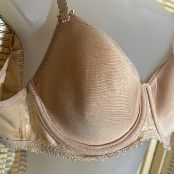 Fantasie Rebecca Molded Bra Nude/Cream Underwire Lace Trim 34D - Picture 13 of 16